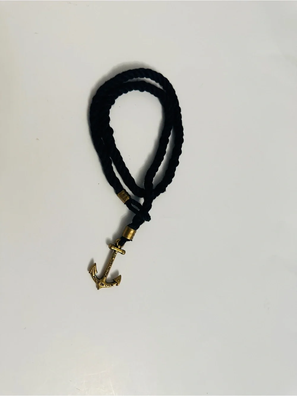 Kiel James Patrick KJP Navy Blue Rope Anchor Wrap Bracelet Unisex Made in USA